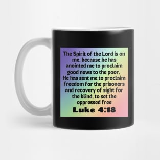 Bible Verse Luke 4:18 Mug